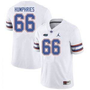 Men's Florida Gators #66 Jaelin Humphries NCAA Jordan Brand White Authentic Stitched College Football Jersey DXT1062CU